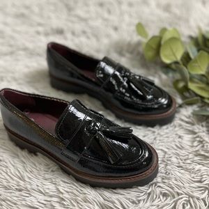 NWOT Franco Sarto black lug sole loafers size 8